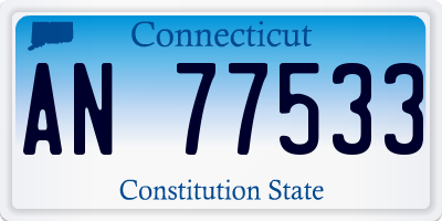 CT license plate AN77533