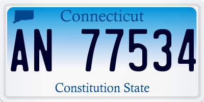 CT license plate AN77534