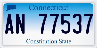 CT license plate AN77537
