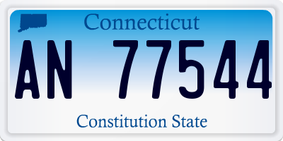 CT license plate AN77544