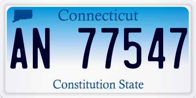 CT license plate AN77547