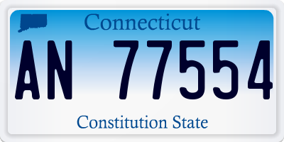 CT license plate AN77554