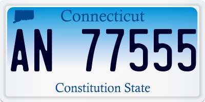 CT license plate AN77555