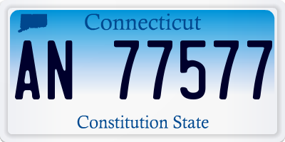 CT license plate AN77577