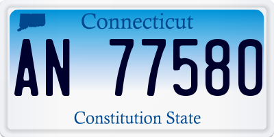 CT license plate AN77580