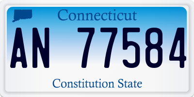 CT license plate AN77584