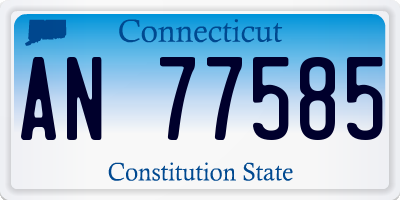 CT license plate AN77585