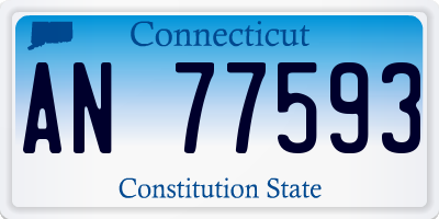CT license plate AN77593
