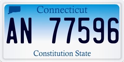 CT license plate AN77596