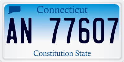 CT license plate AN77607