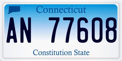 CT license plate AN77608