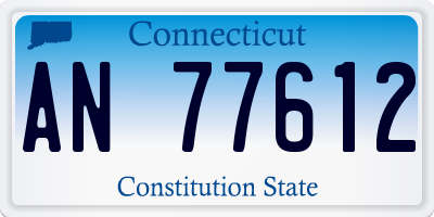 CT license plate AN77612