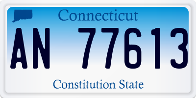 CT license plate AN77613