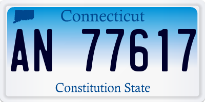 CT license plate AN77617