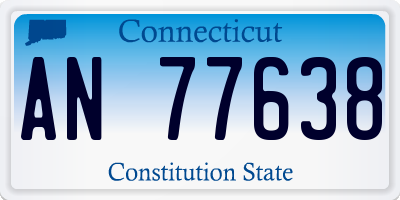CT license plate AN77638