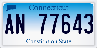 CT license plate AN77643