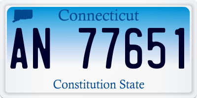 CT license plate AN77651