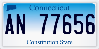 CT license plate AN77656