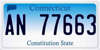 CT license plate AN77663