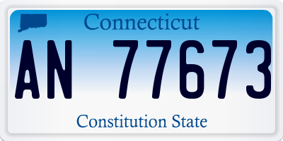 CT license plate AN77673