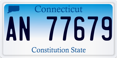 CT license plate AN77679
