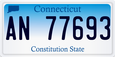 CT license plate AN77693