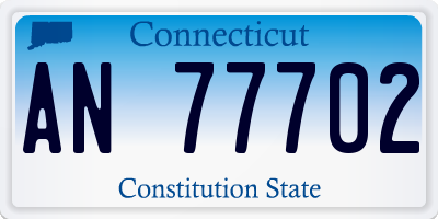CT license plate AN77702