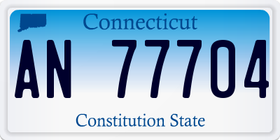 CT license plate AN77704