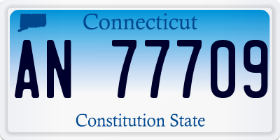 CT license plate AN77709
