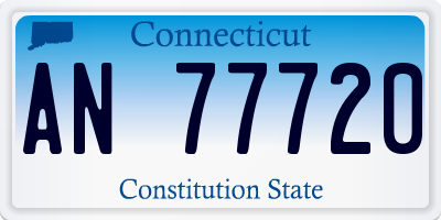 CT license plate AN77720