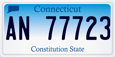 CT license plate AN77723