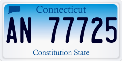 CT license plate AN77725