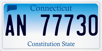 CT license plate AN77730