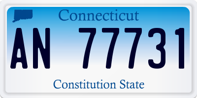 CT license plate AN77731