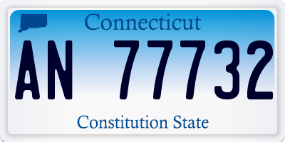 CT license plate AN77732