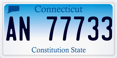 CT license plate AN77733