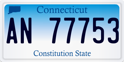 CT license plate AN77753
