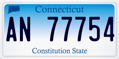 CT license plate AN77754