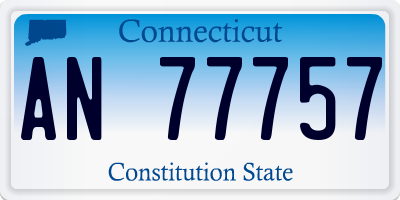 CT license plate AN77757