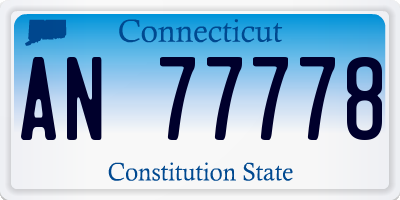 CT license plate AN77778