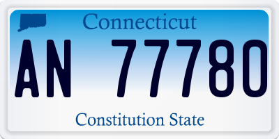 CT license plate AN77780