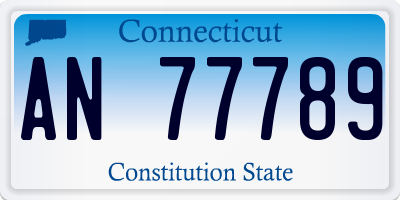CT license plate AN77789