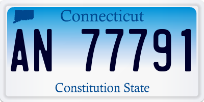 CT license plate AN77791