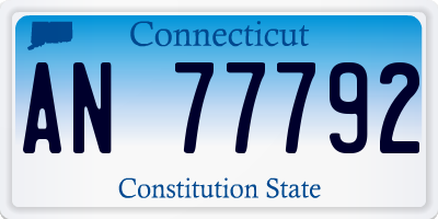 CT license plate AN77792