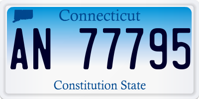 CT license plate AN77795