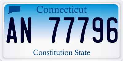 CT license plate AN77796