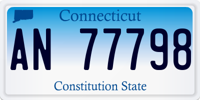 CT license plate AN77798