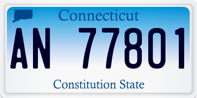 CT license plate AN77801