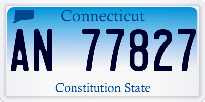 CT license plate AN77827