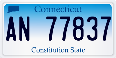 CT license plate AN77837